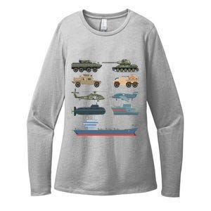 Army Military Vehicles Lovers Military Womens CVC Long Sleeve Shirt