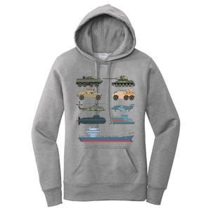 Army Military Vehicles Lovers Military Women's Pullover Hoodie