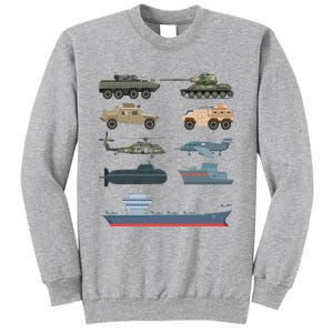 Army Military Vehicles Lovers Military Tall Sweatshirt