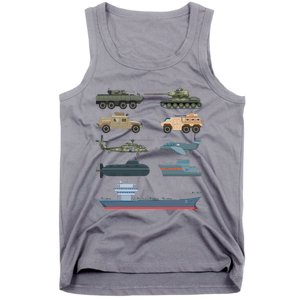 Army Military Vehicles Lovers Military Tank Top