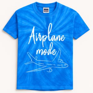 Airplane Mode Vacation Travel Gift Kids Tie-Dye T-Shirt