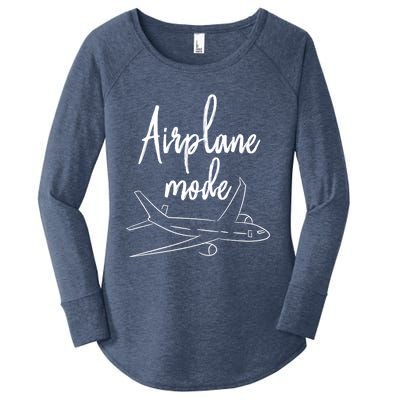 Airplane Mode Vacation Travel Gift Women's Perfect Tri Tunic Long Sleeve Shirt