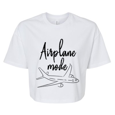 Airplane Mode Vacation Travel Gift Bella+Canvas Jersey Crop Tee