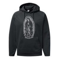 Ave Maria Virgin Mary Our Lady Of Guadalupe Marian Performance Fleece Hoodie