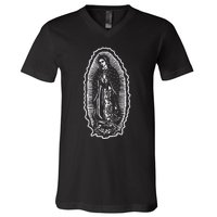 Ave Maria Virgin Mary Our Lady Of Guadalupe Marian V-Neck T-Shirt