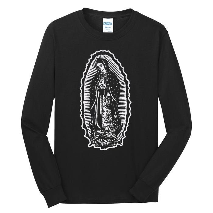 Ave Maria Virgin Mary Our Lady Of Guadalupe Marian Tall Long Sleeve T-Shirt