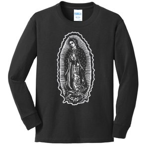 Ave Maria Virgin Mary Our Lady Of Guadalupe Marian Kids Long Sleeve Shirt