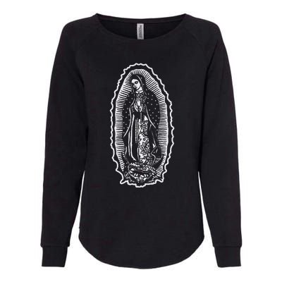 Ave Maria Virgin Mary Our Lady Of Guadalupe Marian Womens California Wash Sweatshirt