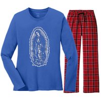 Ave Maria Virgin Mary Our Lady Of Guadalupe Marian Women's Long Sleeve Flannel Pajama Set 