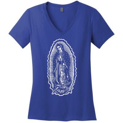 Ave Maria Virgin Mary Our Lady Of Guadalupe Marian Women's V-Neck T-Shirt