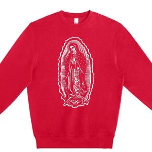 Ave Maria Virgin Mary Our Lady Of Guadalupe Marian Premium Crewneck Sweatshirt