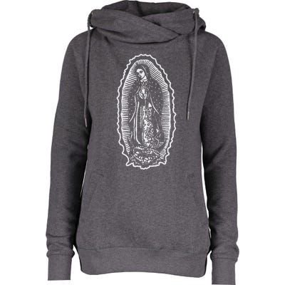 Ave Maria Virgin Mary Our Lady Of Guadalupe Marian Womens Funnel Neck Pullover Hood