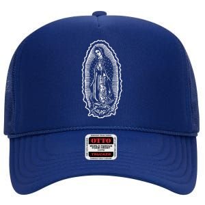 Ave Maria Virgin Mary Our Lady Of Guadalupe Marian High Crown Mesh Back Trucker Hat