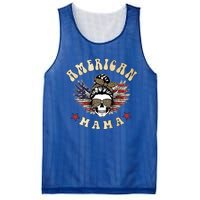 American Mama Vintage Leopard Print 4th Of July Gift Mesh Reversible Basketball Jersey Tank