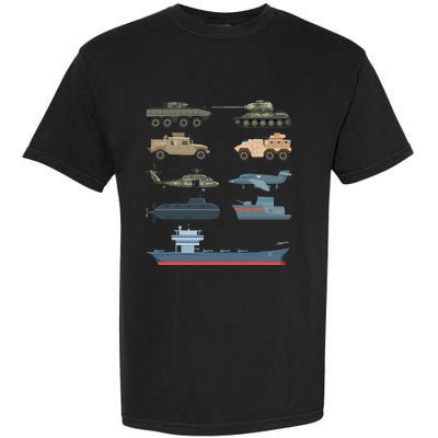 Army Military Vehicles Lovers Military Garment-Dyed Heavyweight T-Shirt