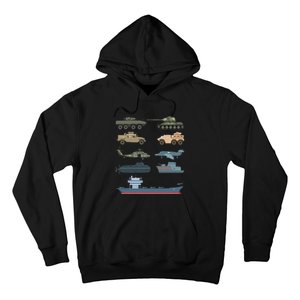 Army Military Vehicles Lovers Military Hoodie