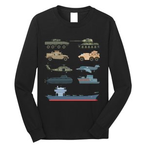 Army Military Vehicles Lovers Military Long Sleeve Shirt