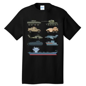 Army Military Vehicles Lovers Military Tall T-Shirt