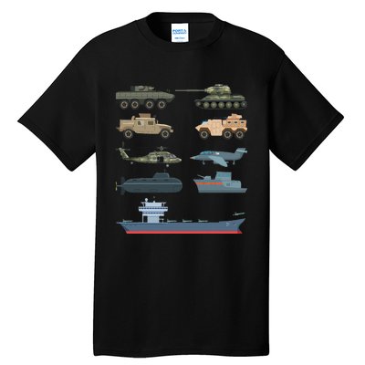 Army Military Vehicles Lovers Military Tall T-Shirt