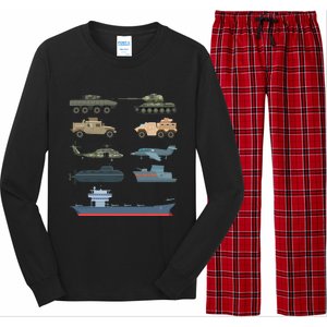 Army Military Vehicles Lovers Military Long Sleeve Pajama Set