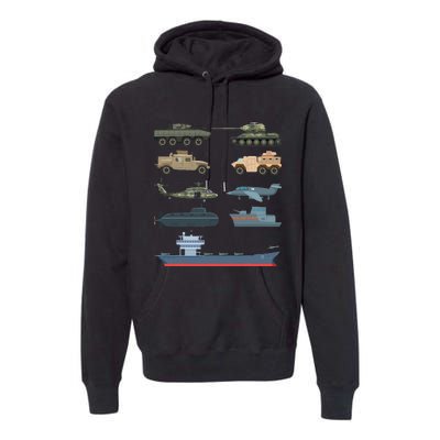 Army Military Vehicles Lovers Military Premium Hoodie