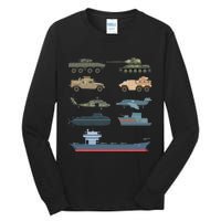 Army Military Vehicles Lovers Military Tall Long Sleeve T-Shirt