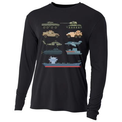 Army Military Vehicles Lovers Military Cooling Performance Long Sleeve Crew