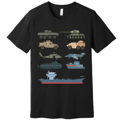 Army Military Vehicles Lovers Military Premium T-Shirt