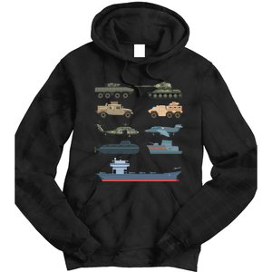 Army Military Vehicles Lovers Military Tie Dye Hoodie