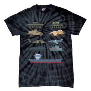 Army Military Vehicles Lovers Military Tie-Dye T-Shirt