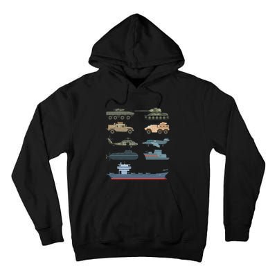 Army Military Vehicles Lovers Military Tall Hoodie