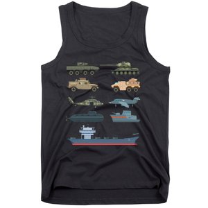 Army Military Vehicles Lovers Military Tank Top