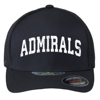 Admirals Mascot Vintage Athletic Sports Name Design Flexfit Unipanel Trucker Cap