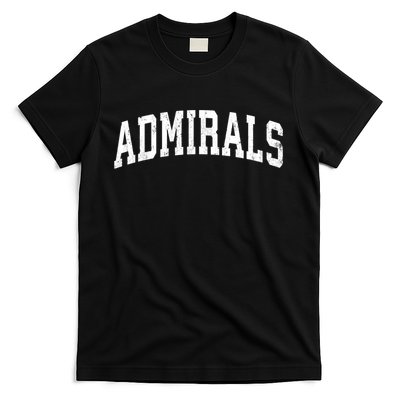 Admirals Mascot Vintage Athletic Sports Name Design T-Shirt