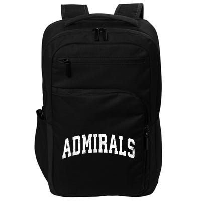 Admirals Mascot Vintage Athletic Sports Name Design Impact Tech Backpack