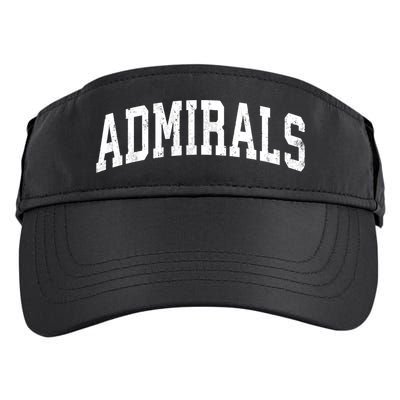 Admirals Mascot Vintage Athletic Sports Name Design Adult Drive Performance Visor