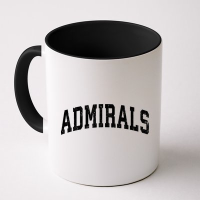 Admirals Mascot Vintage Athletic Sports Name Design Mug