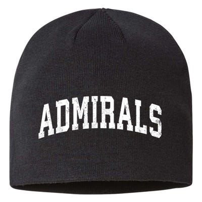 Admirals Mascot Vintage Athletic Sports Name Design Sustainable Beanie