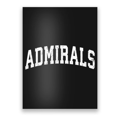 Admirals Mascot Vintage Athletic Sports Name Design Poster