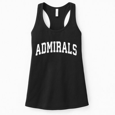 Admirals Mascot Vintage Athletic Sports Name Design Womens Tank Top