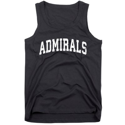 Admirals Mascot Vintage Athletic Sports Name Design Tank Top