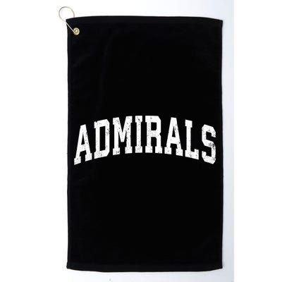 Admirals Mascot Vintage Athletic Sports Name Design Golf Towel