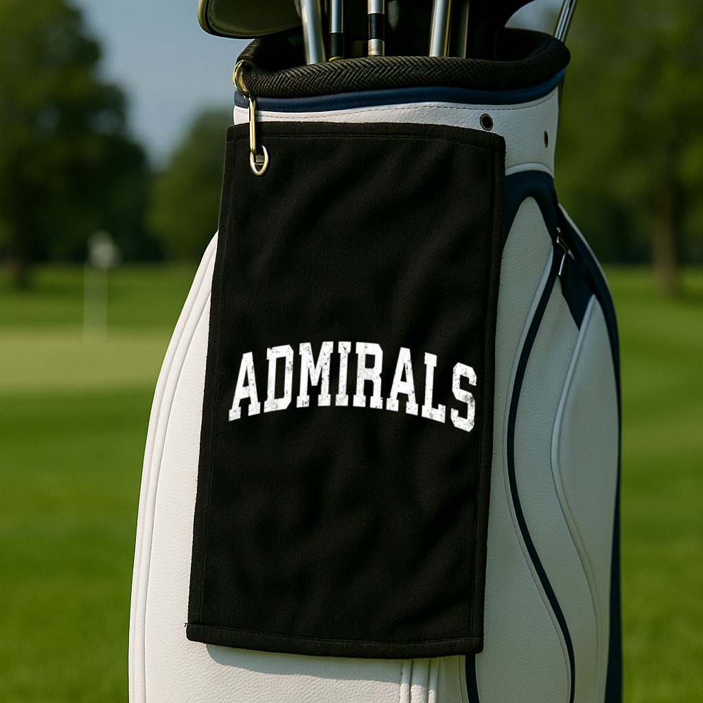 Admirals Mascot Vintage Athletic Sports Name Design Golf Towel