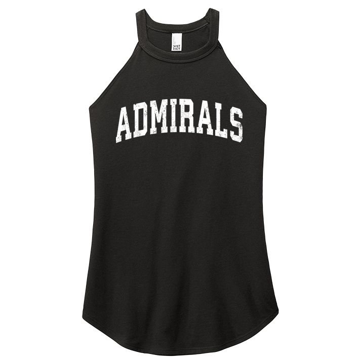 Admirals Mascot Vintage Athletic Sports Name Design Women's Perfect Tri Rocker Tank