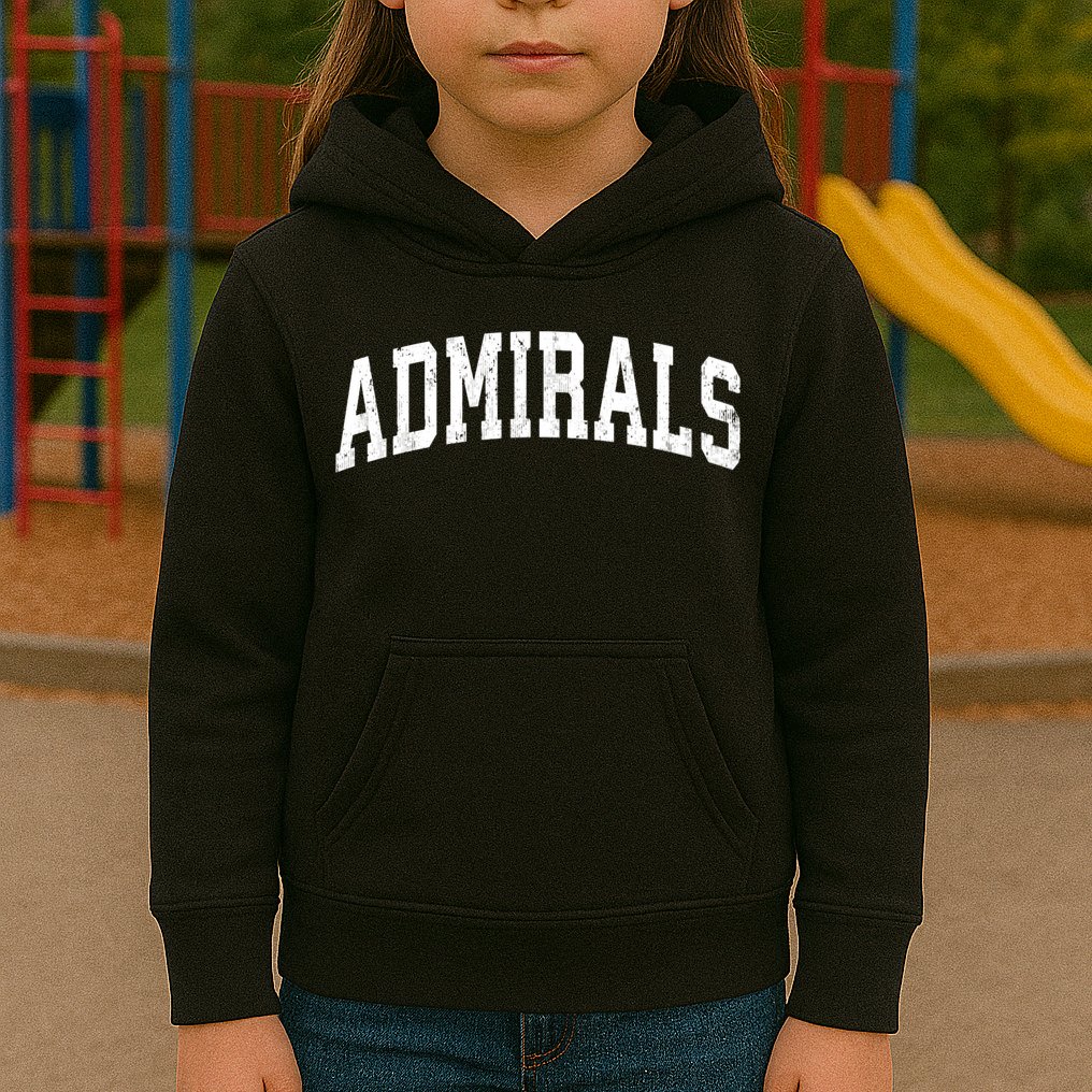 Admirals Mascot Vintage Athletic Sports Name Design Kids Hoodie