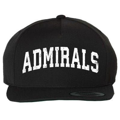 Admirals Mascot Vintage Athletic Sports Name Design Wool Snapback Cap