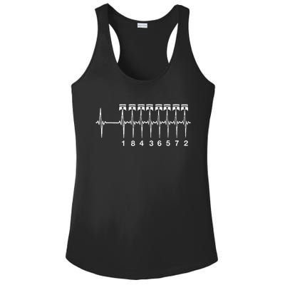 American Muscle V 8 Car Engine 18436572 Heart Beat Ecg Ladies PosiCharge Competitor Racerback Tank