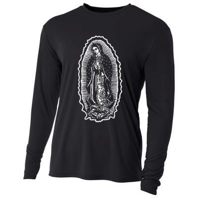 Ave Maria Virgin Mary Our Lady Of Guadalupe Marian Cooling Performance Long Sleeve Crew