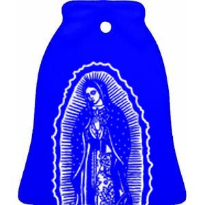 Ave Maria Virgin Mary Our Lady Of Guadalupe Marian Ceramic Bell Ornament