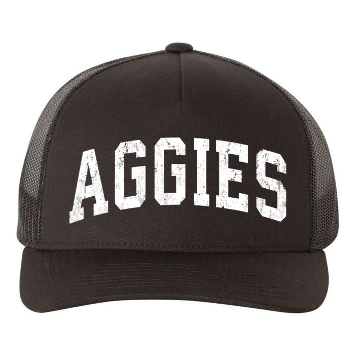 Aggies Mascot Vintage Athletic Sports Name Design Yupoong Adult 5-Panel Trucker Hat